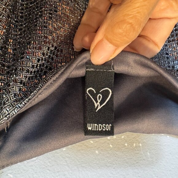 WINDSOR silver sparkly sequin dress Size Small EUc - Picture 5 of 7